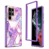 Phone Case for Galaxy S22 Ultra Built in Screen Protector Shockproof TPU PC Full Body Phone Cover