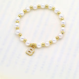 Shell 26 English Letters Pendant Bracelet