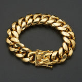 Hot Stainless Steel Link Gold Miami Cuban Border Chain Men Women Jewelry Necklace Or Gift Bracelet Xams