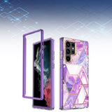 Phone Case for Galaxy S22 Ultra Built in Screen Protector Shockproof TPU PC Full Body Phone Cover