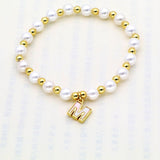 Shell 26 English Letters Pendant Bracelet