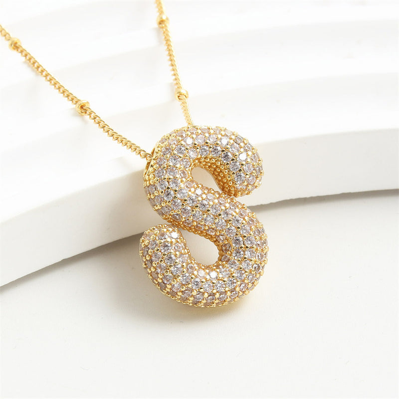 Letter Pendant European And American Bubble Graceful And Fashionable 26 English Letter Necklace