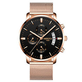 Men Watch Chronograph Sport Mens Watches Top Brand Luxury Waterproof Full Steel Quartz Gold Clock Men Relogio Masculino