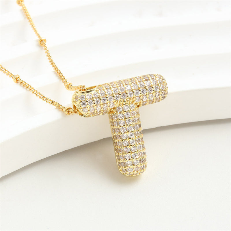 Letter Pendant European And American Bubble Graceful And Fashionable 26 English Letter Necklace