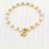 Shell 26 English Letters Pendant Bracelet