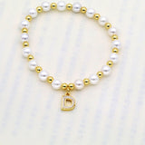 Shell 26 English Letters Pendant Bracelet