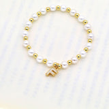 Shell 26 English Letters Pendant Bracelet