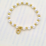 Shell 26 English Letters Pendant Bracelet