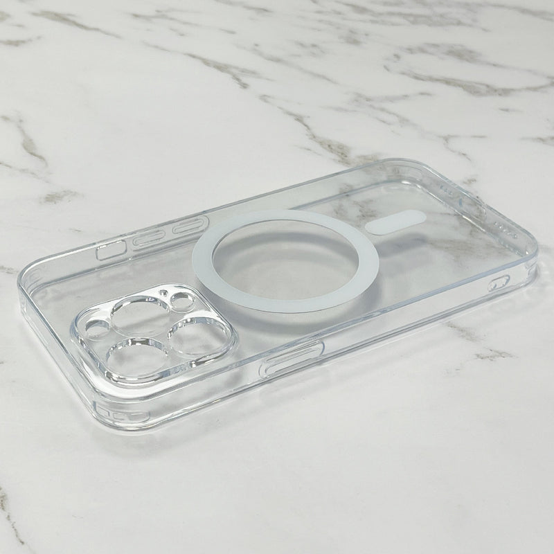 Transparent Glass Magnetic Magsafe Mobile Phone Case