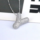 Letter Pendant European And American Bubble Graceful And Fashionable 26 English Letter Necklace