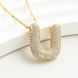 Letter Pendant European And American Bubble Graceful And Fashionable 26 English Letter Necklace