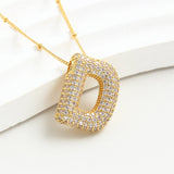 Letter Pendant European And American Bubble Graceful And Fashionable 26 English Letter Necklace