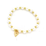 Shell 26 English Letters Pendant Bracelet