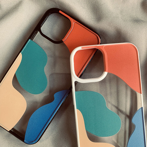 Color Block Contrast Color Geometry Suitable For 13 Mobile Phone Cases