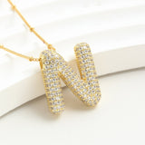 Letter Pendant European And American Bubble Graceful And Fashionable 26 English Letter Necklace