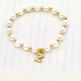 Shell 26 English Letters Pendant Bracelet