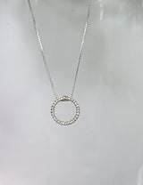 Round Zircon Pendant Couple Necklace Niche