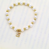 Shell 26 English Letters Pendant Bracelet