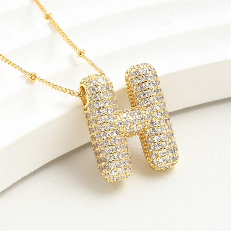 Letter Pendant European And American Bubble Graceful And Fashionable 26 English Letter Necklace