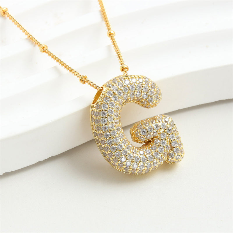 Letter Pendant European And American Bubble Graceful And Fashionable 26 English Letter Necklace