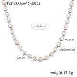 Titanium Steel Zircon Mixed Color Bracelet Vacuum Electroplating Non-fading Necklace