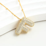 Letter Pendant European And American Bubble Graceful And Fashionable 26 English Letter Necklace